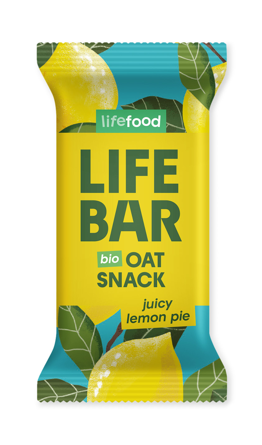 Lifefood Lifebar haverreep juicy lemon pie bio & raw 40g